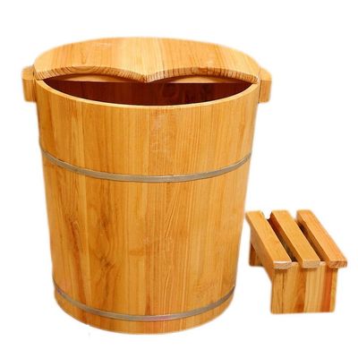 BABYCE Foot Bath Soak Foot and Leg Spa for Adults,Relax Pedicure Foot Bath,Sauna Wooden Bucket,Foot Massage Spa for Home Foot Spa Household Wash Ba