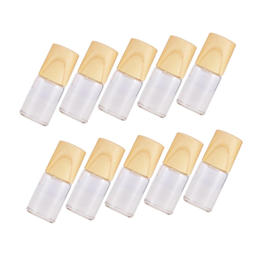 DOITOOL 10pcs Essential Oil Roller Bottles Perfume Atomizer Refillable Glass Travel Bottles for Perfume Essential Oils Aromatherapy