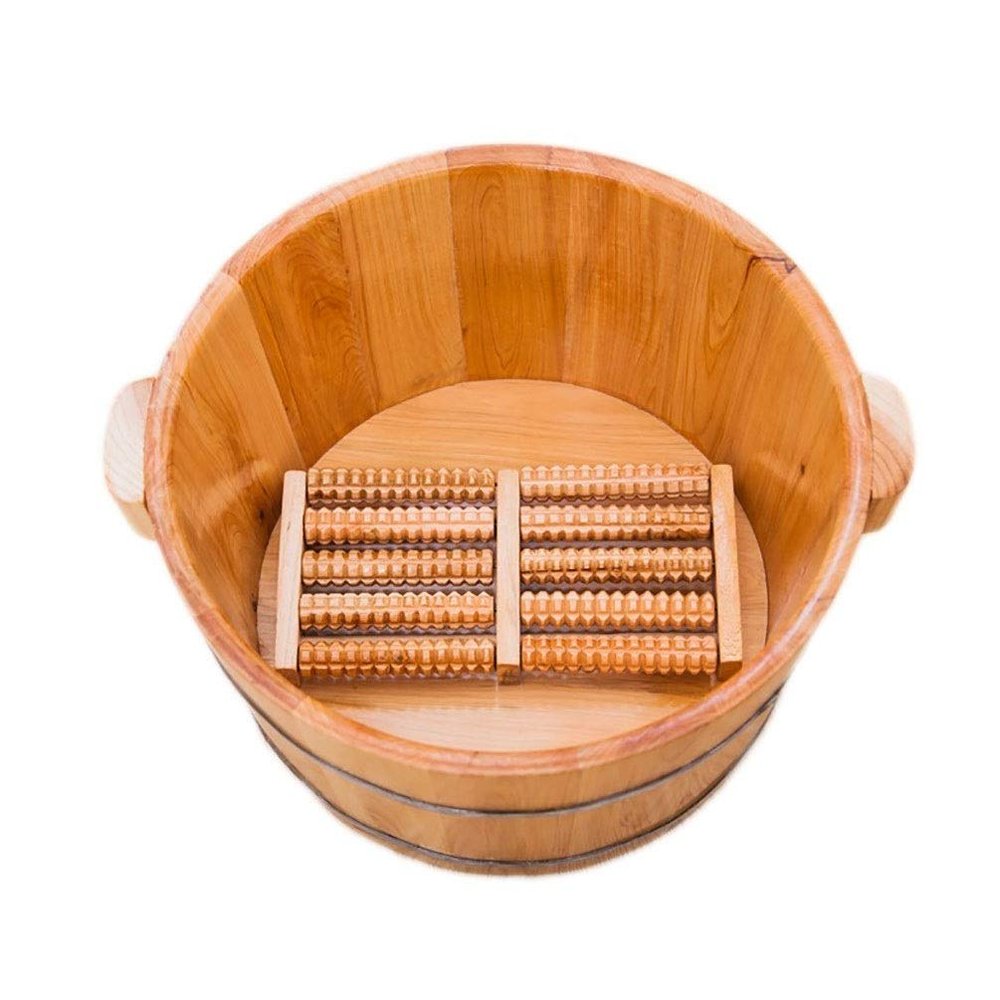 BABYCE Foot Bath Soak Sauna Wooden Bucket,Relax Pedicure Foot Bath,Foot and Leg Spa for Adults,Foot Massage Spa for Home Foot Spa Household Wash Ba