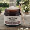 Beef Tallow for Skin Care, Face, Hands - Natural Moisturizer - Whipped - Organic Grass-Fed Beef Fat - Vitamins A, D, E, K - Dry Skin, Baby Diaper Cream - Hydrating - Handmade - Unscented - 2 oz Jar view 3