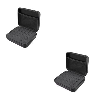 NOLITOY 2pcs Slot Storage Bag for Bottles Eva Carrying Case for Shockproof for Travel and Organization Black