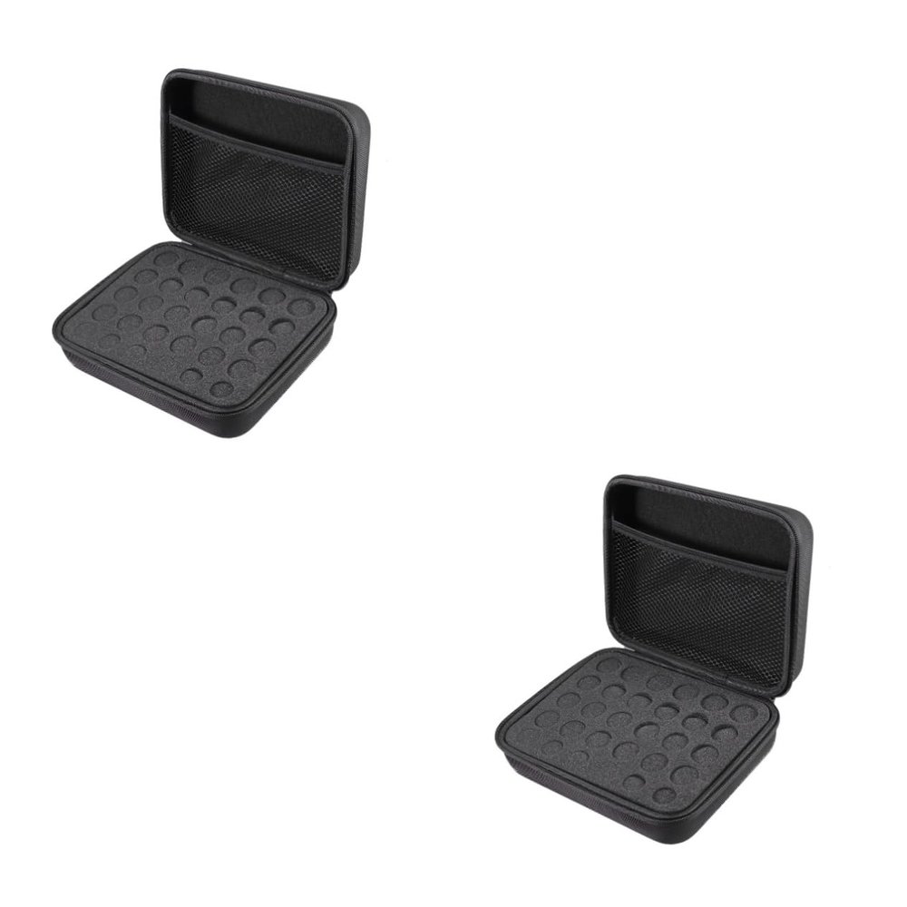 NOLITOY 2pcs Slot Storage Bag for Bottles Eva Carrying Case for Shockproof for Travel and Organization Black
