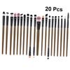 Housoutil 40pcs Eyeshadow Brush Set Plastic Handle for Portable Eye Makeup Short Eyeliner and Eyelash Brushes Grey and Black for Daily Use and Beginners view 4