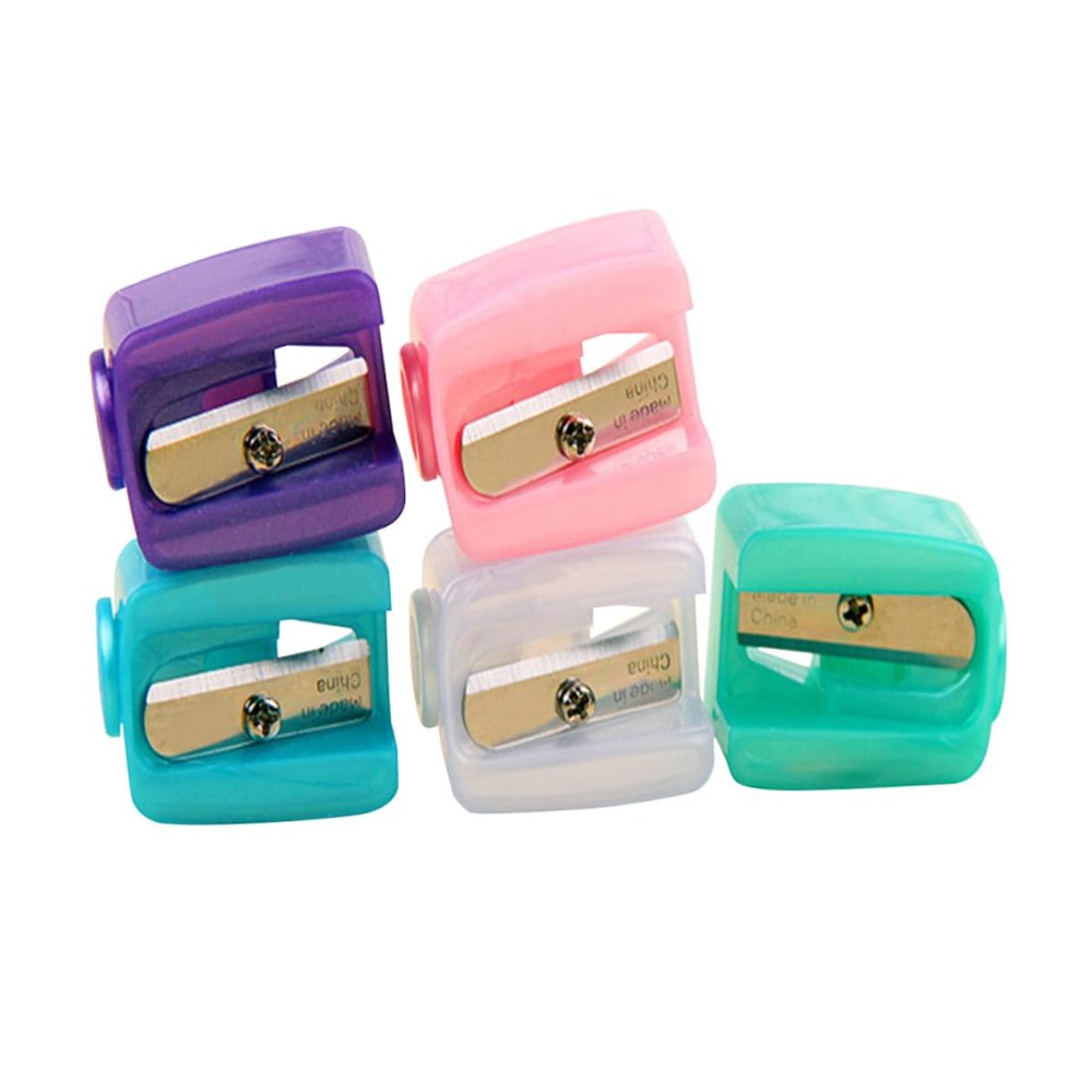 DOITOOL Eyebrow Pencil Sharpener Color Random Mini Pencil Sharpener for Eyeliner Lipliner