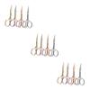 Didiseaon 12pcs Stainless Steel Men Mustache Trimmer Nose Hair Scissors Beard Trimming Shears for Home Barber Shop Random Color view 1