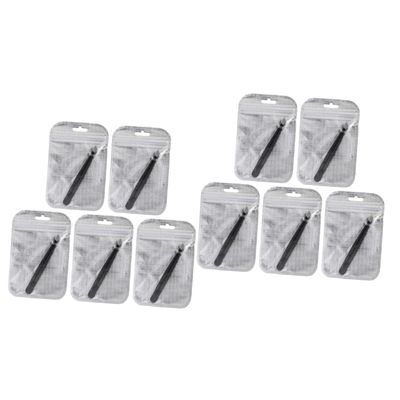 DOITOOL 10pcs Stainless Steel Eyebrow Tweezers Women Portable Eyebrow Makeup Tool Ergonomic Design for Precision Grooming Travel for
