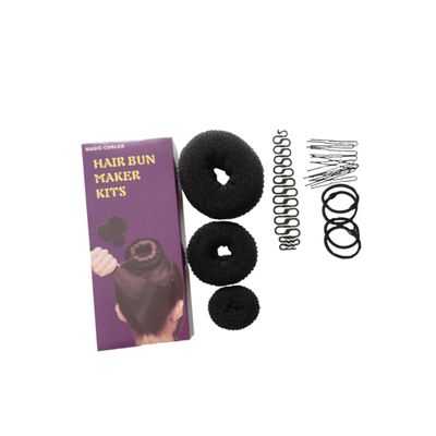 Didiseaon 1set Professional Hair Bun Maker Hair Bun Coil Braider Clip Bands for Easy Updos and Braiding for Home Use and Cosmetology Schools Black