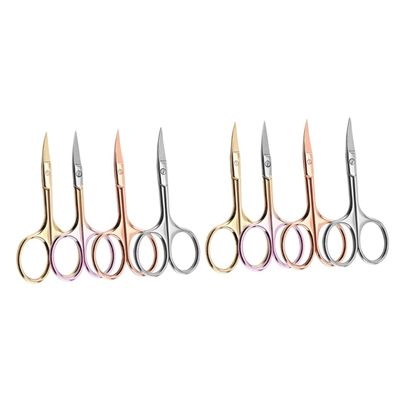 Didiseaon 8pcs Professional Beard Scissors for Men Mustache Beard Trimming Shears Stainless Steel Hair Cutting Scissors for Barber Shops Home Random Color