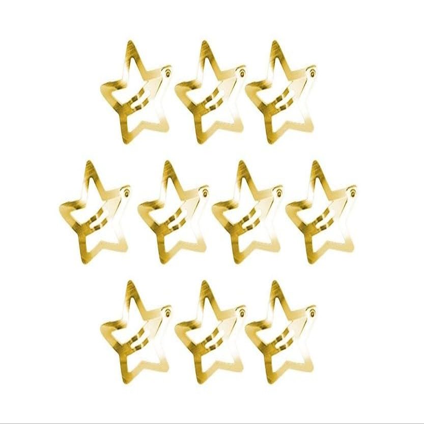 10Pcs Gold Star Hair Clips Metal Snap Hair Clips Hair Barrettes Hair Side Clamps Headdress Cute Hair Accessories for Women Girls Clips and Barrettes,Hair Accessories