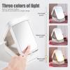 BS-MALL Travel Cosmetic Mirror Case LED Makeup Mirror Storage Case for Eyelash station Brushes Cosmetic Tools Pink On-the-go Makeup Needs (White) view 3