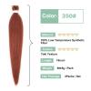 Ginger Braiding Hair Pre stretched 16 Inch 3 Packs 350# Copper Red Pre-stretched Braiding Hair EZ Braid Yaki Texture Synthetic Hair Extensions for Crochet Box Braids view 2
