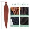 Ginger Braiding Hair Pre stretched 16 Inch 3 Packs 350# Copper Red Pre-stretched Braiding Hair EZ Braid Yaki Texture Synthetic Hair Extensions for Crochet Box Braids view 4