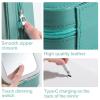 BS-MALL Travel Cosmetic Mirror Case LED Makeup Mirror Storage Case for Brushes Cosmetic Tools On-the-go Makeup Needs (Green view 3