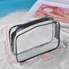 NaYiissi Clear Travel Toiletry Bag, TSA Approved Travel Bags for Toiletries, Quart Size Travel Bag Carry on Airport Airline Compliant Bag, Waterproof Cosmetic Makeup Bag for Women Men (Black) view 2
