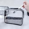 NaYiissi Clear Travel Toiletry Bag, TSA Approved Travel Bags for Toiletries, Quart Size Travel Bag Carry on Airport Airline Compliant Bag, Waterproof Cosmetic Makeup Bag for Women Men (Black) view 3