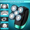 Head Shavers for Bald Men, 5D Electric Razor Dolodomy 5 in 1 Waterproof Display Mens Shaver for Wet Dry Electric Skull Shavers with LED Lights Nose Hair Sideburns Trimmer and Face Cleaning Brush view 3