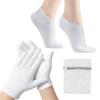 BESSLEE 12 Pairs Cotton Moisturizing Gloves and Socks Set (1 Washing Bag Included), Dry Hands Feet Overnight Lotion SPA Treatment, Eczema Skin Friendly, Breathable and Soft Glove Liners for Summer view 1