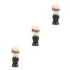 FRCOLOR 3pcs Men's Beard Shaving Brush Comfortable Grip for Daily Grooming and Cleansing for Home Use and view 1