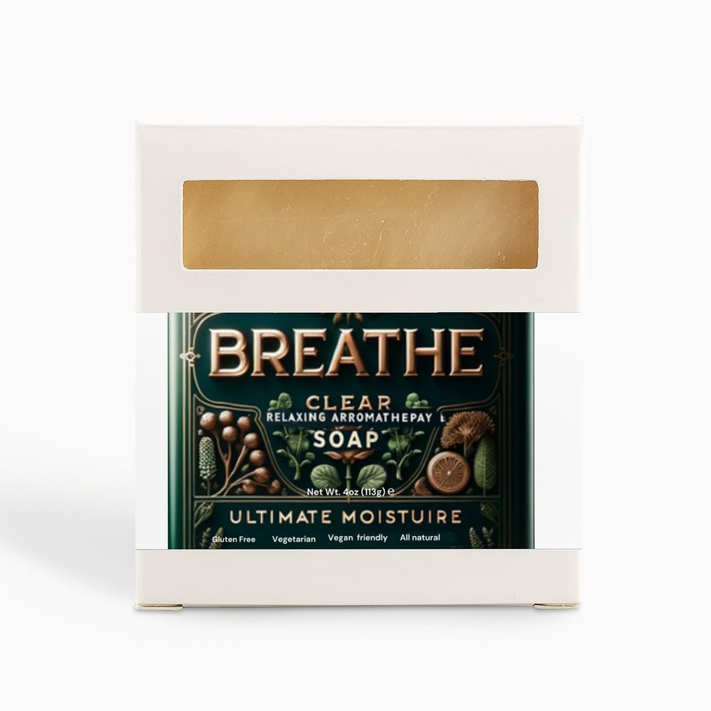 NinthAvenue Basics Breathe Clear Soap Bar - Soothing Aromatherapy Blend for Moisturized Skin - 4 oz, 4.00 Ounce (Pack of 1)