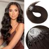 Senmy Micro Loop Hair Extensions Human Hair 20inch Dark Brown Micro Bead Hair Extensions Silky Straight Real Microlink Extensions 1g/strand 50g Microbead Extensions For Women view 1