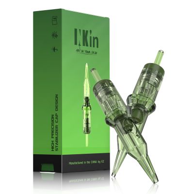 INKin Ultra-Fine PMU Needles Single 1 Round Liner 0.18mm Softer Universal Tattoo Needle Cartridges for Permanent Makeup, Eyebrows, Lips, Eyeliner  Round Tips for Microblading Machines 20PCS (0601RL)