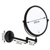 Makeup Vanity Mirror,Two-Sided Wall Mounted Beauty Mirror 3X Magnification Bathroom Mirror 360Swivel Extendable Cosmetic Mirror,Black view 3