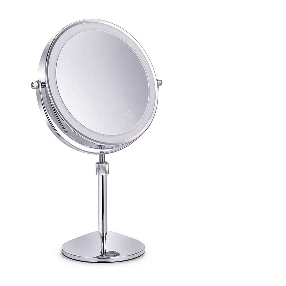 8 Inch Round Cosmetic Vanity Mirrors, 360 Degree Swivel Double Sided Make Up Mirrors for Bathrooms, Hotels
