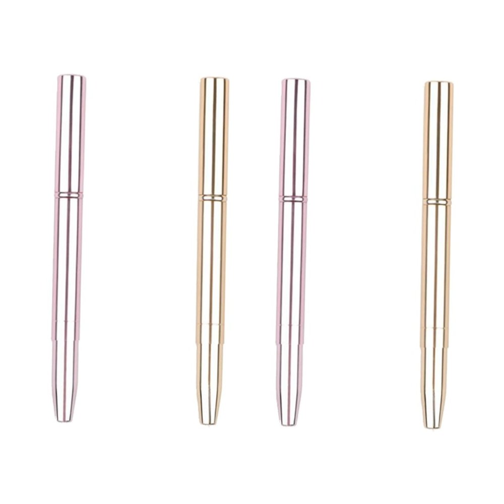 Balacoo 4 Pcs Double Ended Lip Brush Makeup Lip Brush Lipstick Brush Retractable Eye Lipstick Brush, 15x1cmx2pcs