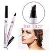 balacoo 3pcs Four-pronged Eyebrow Pencil Sweat Liquid Pen for Natural Brows Dark Grey Easy Application Precise Tips for Women view 2