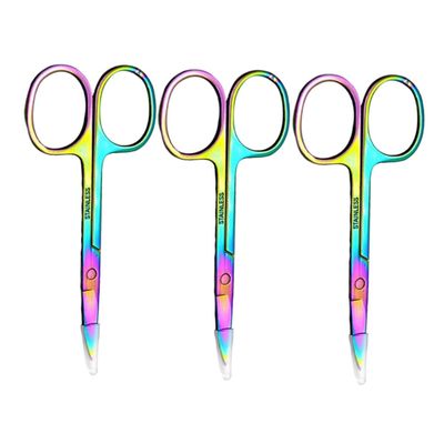Balacoo 3pcs Stainless Steel Eyebrow Scissors Small Grooming Scissors Eyebrow Grooming Scissors Manscape Trimmer for Men Mens Tools Stainless Steel Scissors Eyebrow Trimming Small Scissors, 8.8X4.4cm