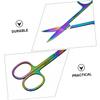 Balacoo 3pcs Stainless Steel Eyebrow Scissors Small Grooming Scissors Eyebrow Grooming Scissors Manscape Trimmer for Men Mens Tools Stainless Steel Scissors Eyebrow Trimming Small Scissors, 8.8X4.4cm view 3