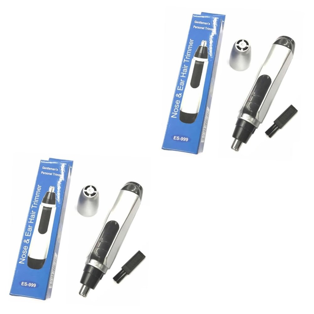balacoo 2pcs Gentleman's Precision Nose Hair Trimmer Electric Ear and Facial Hair Shaver for Men Lightweight and Easy to Use for Beard and Eyebrow Grooming Compact Design for Travel