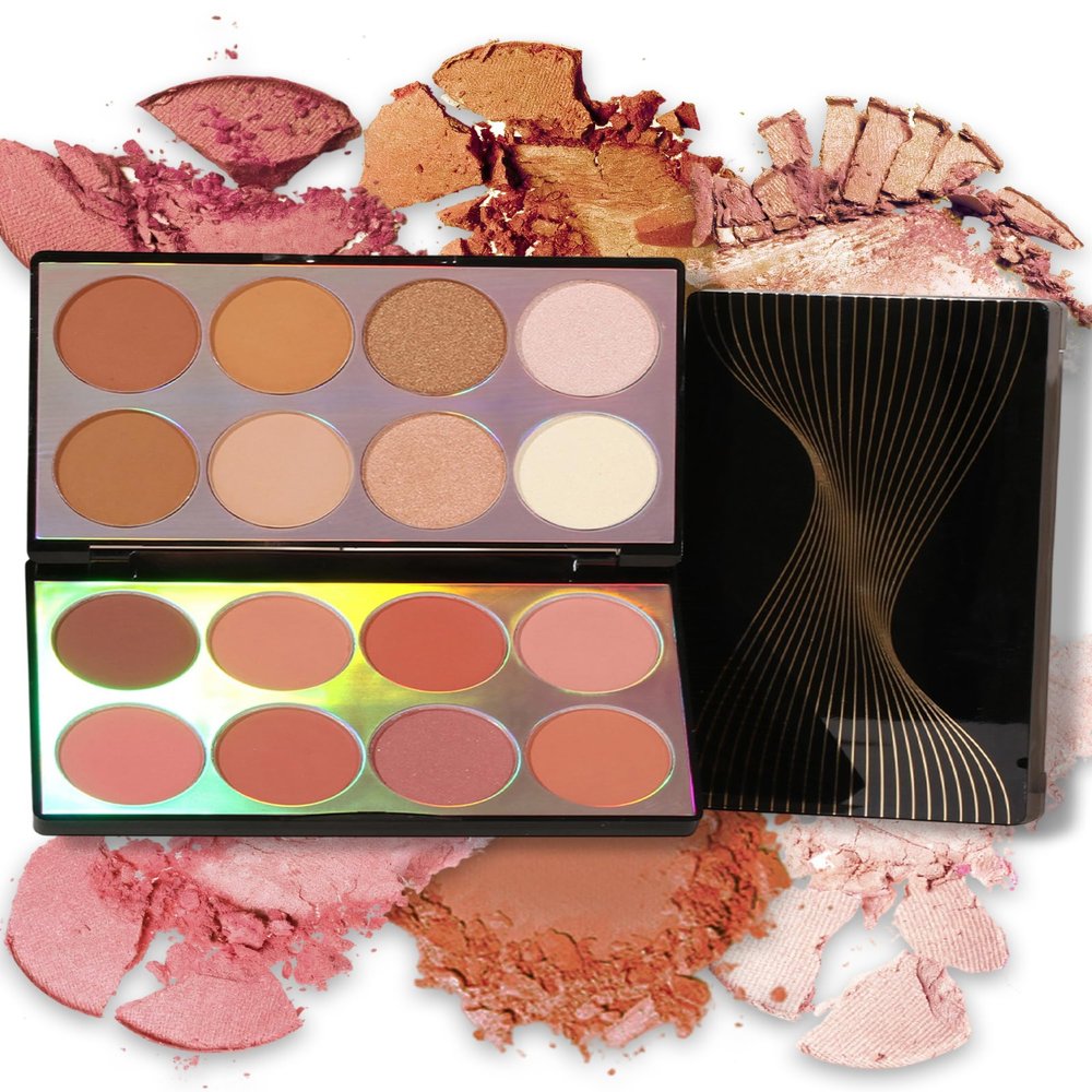 Berinist 16 Colors Contour PaletteBlush Highlighter Bronzer Powder All in one Makeup PalettesBlendable Matte Shimmer Illuminator Palette for Sculpting the Face and Create a Glowing Look Makeup