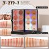 Berinist 16 Colors Contour PaletteBlush Highlighter Bronzer Powder All in one Makeup PalettesBlendable Matte Shimmer Illuminator Palette for Sculpting the Face and Create a Glowing Look Makeup view 3