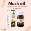 1 Pack Pure & Natural Musk Oil Cold Pressed El Hawag Elhawag Natural Concentrated Crude Perfect Fresh for Skin No Additives Non GMO Kosher Halal (1 oz / 30 ml) view 2