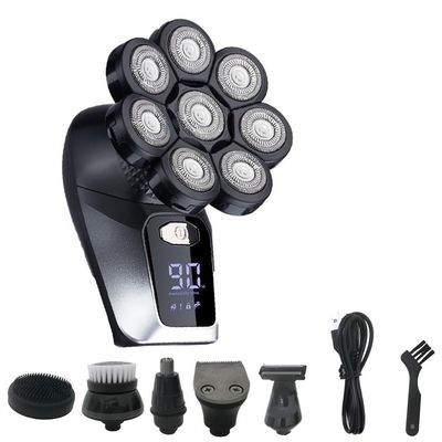 EKHOU Head Shavers for Bald Men, 8 Blades Multi Grooming Kit Digital Display Electric Shaver Hair Trimmer Beard Rlectric Razor Wet Dry Men Facial Shaving Machine