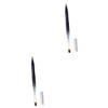 NOLITOY 2pcs Retractable Lip Brush for Lipstick Gloss Soft Makeup Brush Portable Lipstick Applicator Metal Lid Professional Home Use view 1
