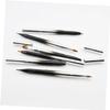 NOLITOY 2pcs Retractable Lip Brush for Lipstick Gloss Soft Makeup Brush Portable Lipstick Applicator Metal Lid Professional Home Use view 3