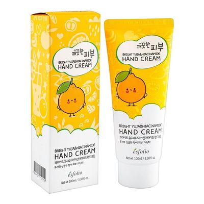 Esfolio - Bright Yuja & Niacinamide Hand Cream - Korean Cute Fun K Beauty - Care For Skin - Fruit Scent Hand Lotion - 100ml/3.38 fl. oz.