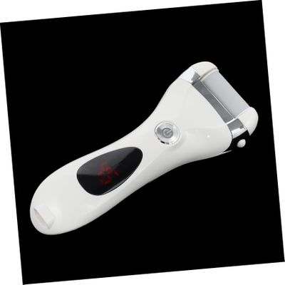 Housoutil 1set Electric Foot File Rechargeable Dead Skin for Smooth Feet Portable Pedicure Tool for Home Travel Ergonomic Design for Comfortable Use Easy to Clean and Maintain