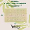 Australian Botanical Soap, 6.6 OZ, Aloe Vera and Green Tea Extract, Triple Milled Bars made with a Natural Soap Base and Enriched with Organic Shea Butter, Pack of 8 view 4