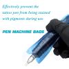 Large Tattoo Machine Covers - Narkysus 200Pcs Tattoo Pen Covers Disposable Blue Pen Bags 2.5 x 7.1in Machine Sleeves for Tattoo Supplies view 2