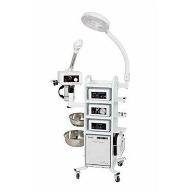 Prime 13 in 1 Facial Machine: High Frequency Aromatherapy Steamer, Galvanic, Brush Massager, Vacuum Extractor, Diffuser and Hot Towel Warmer