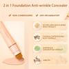 2 In 1 - Foundation + Anti-Wrinkle Concealer,Liquid Concealer With Brush, Double Uble Head Concealer, Long Lasting Waterproof Concealer Makeup for Face for Coverage (#03, onesize) view 3