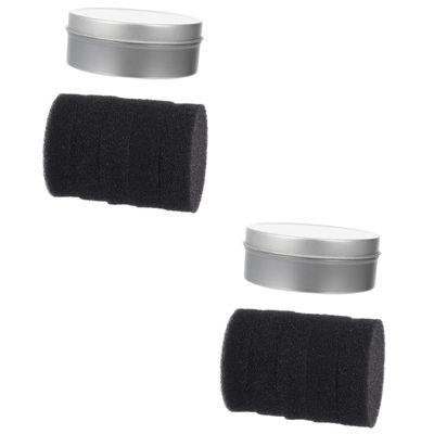 Didiseaon 2sets Reusable Makeup Brush Cleaner Sponge Cleaner Sponge Box for Efficient Cleaning
