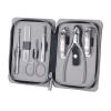 AMONG Manicure Kit Portable Nail Clipper Set, 7 Pieces Men Women Pedicure Grooming Kit, Sharp Finger and Toe Nail Tools with Leather Case Nail Clippers Kit (Color : Black) view 1
