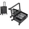 Makeup Train Case, Makeup Case with Mirror, Professional Rolling Cosmetic Case Large Storage Makeup Organizer Travel Trolley, Makeup Box Cosmetic Organizer Storage for Cosmetologist (Size : B) view 1