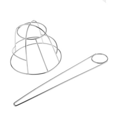 Housoutil Charming Metal Cage Hair Bun Holder Stick for Women Girls Daily Occasion