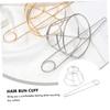 Housoutil Charming Metal Cage Hair Bun Holder Stick for Women Girls Daily Occasion view 4