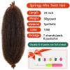 T350 Kinky Twist Hair 24 Inch Springy Afro Twist Hair Synthetic twisting hair for Black Women Ombre Kinky Curly Braiding Hair for Faux Locs Pre Fluffed Spring Twist Hair for Butterfly Locs view 2